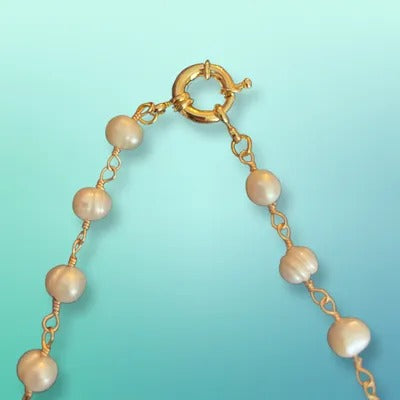 Virgen de la Caridad del Cobre Necklace Fresh Water Pearls
