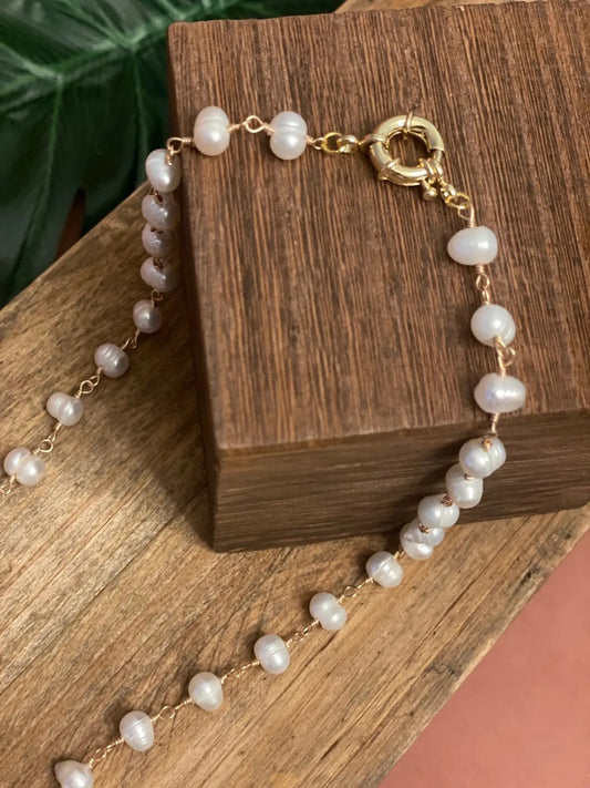 Virgen de la Caridad del Cobre Necklace Fresh Water Pearls