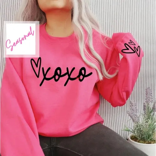 XOXO Hot Pink Sweatshirt