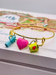 Cuban Jewelry - Coffee Lover Gift - Espresso Cup - Cafe Cubano - Gold Bangle Bracelet - Cuban Coffee