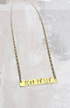Echa Pa'lla Name Bar Necklace - Mother's Day Gift, Cuban Jewelry, Miami Jewelry, 305, Cuban Link, Mal de Ojo, Evil Eye