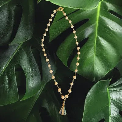 Virgen de la Caridad del Cobre Necklace Fresh Water Pearls