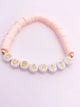 Heishi Bead Bracelet - Cubanita - Clay Bead Bracelet - Stackable Bracelets - Stretch Bead Bracelet - Cuban Sayings - Cuban Bracelet - Cuban Link