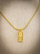 Domino Charm Necklace, Gold Filled Necklace, Domino Lover Gift, Dominoes, Cuban Link, Miami Style