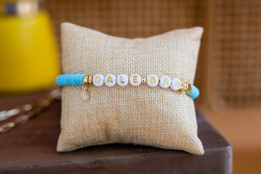 Heishi Bead Bracelet - Dale Bro- Clay Bead Bracelet - Stackable Bracelets - Stretch Bead Bracelet - Cuban Sayings - Cuban Bracelet - Cuban Link