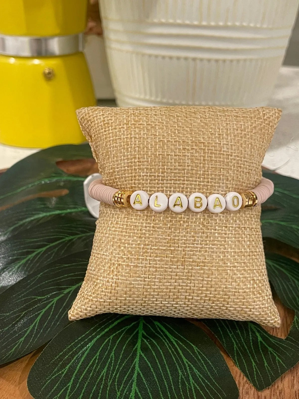 Heishi Bead Bracelet - Alabao - Clay Bead Bracelet - Stackable Bracelets - Stretch Bead Bracelet - Cuban Sayings - Cuban Bracelet - Cuban Link